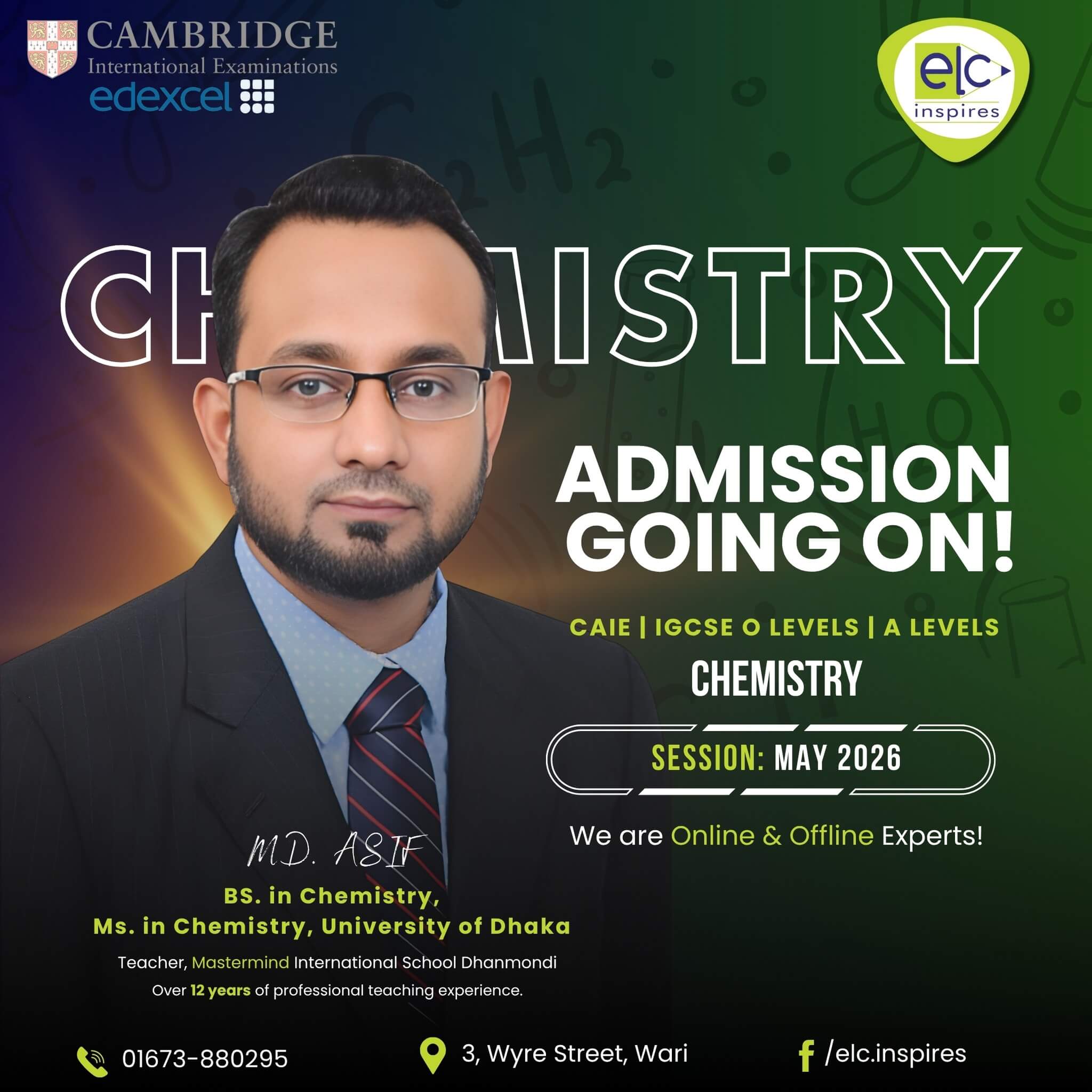 Chemistry | O Level – Online Course | CAIE | Monthly